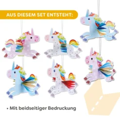 2 Sachenmacher Bastelsets, Erstes Basteln Einhörner, 9 St., ab 3 J.
