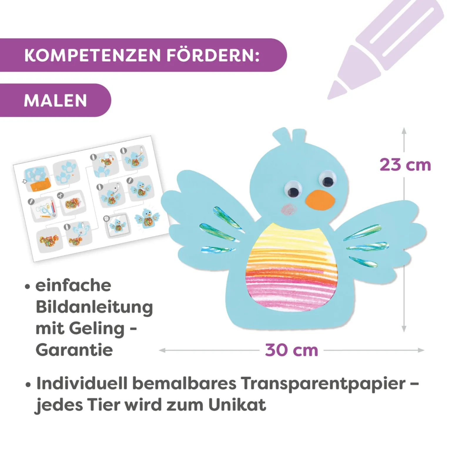 2 Sachenmacher Bastelsets, Erstes Basteln Fensterbilder, 4 St., ab 3 Jahren