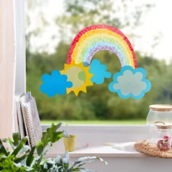 Sachenmacher Erstes Kleben Regenbogen, Fensterbild, 6 St., ab 3 Jahren