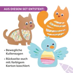 Sachenmacher Erstes Malen Kritzeln, Fensterbilder Tiere, 3 St., ab 3 J