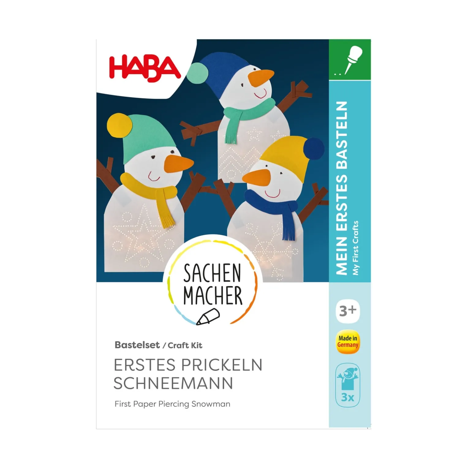 Sachenmacher Erstes Prickeln Schneemann, Bastelset Winter, ab 3 J.