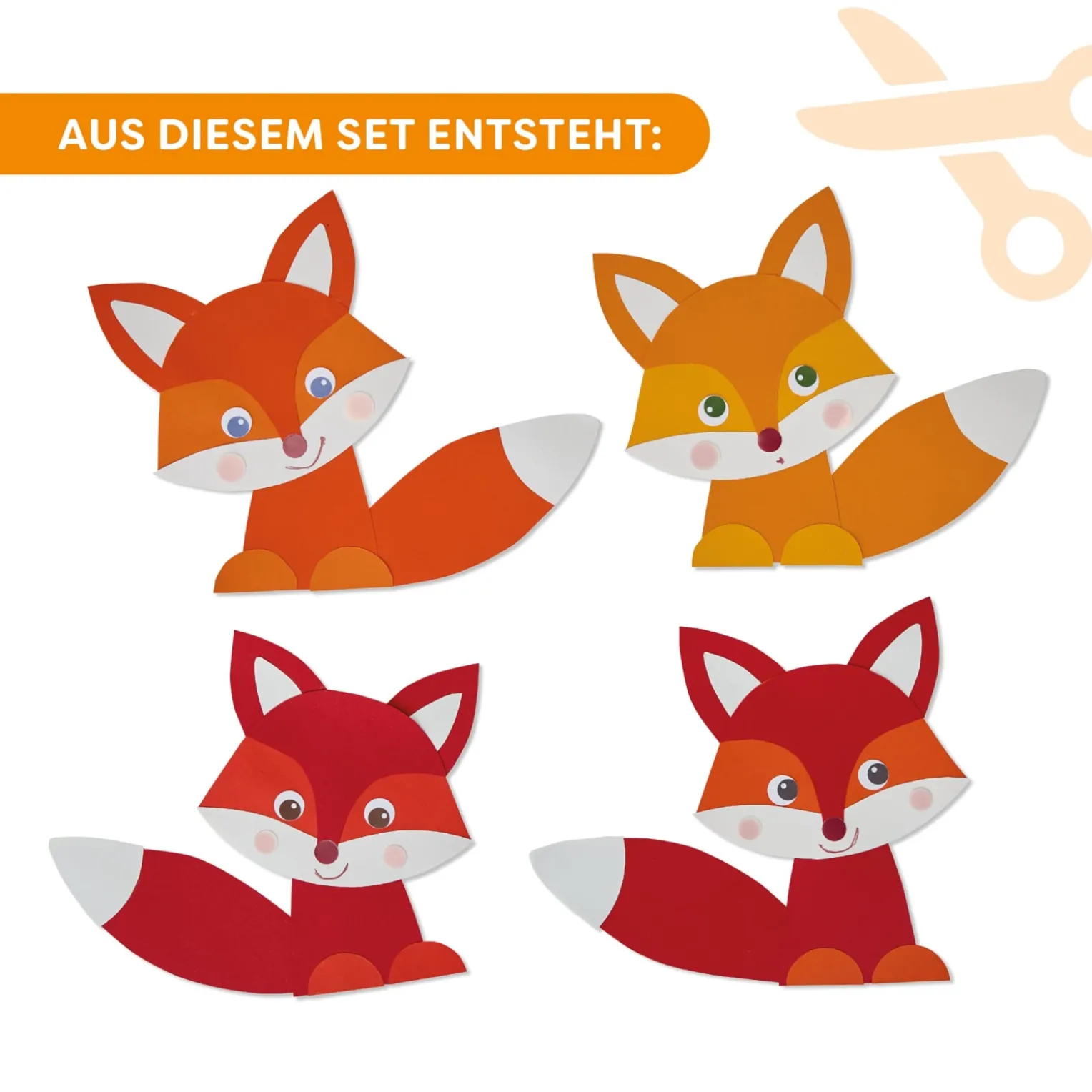 Sachenmacher Erstes Schneiden Füchse, Bastelset Herbst, 4 St., ab 3 J.