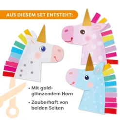 Sachenmacher Erstes Schneiden Regenbogen-Einhörner, Bastelset, ab 3 J