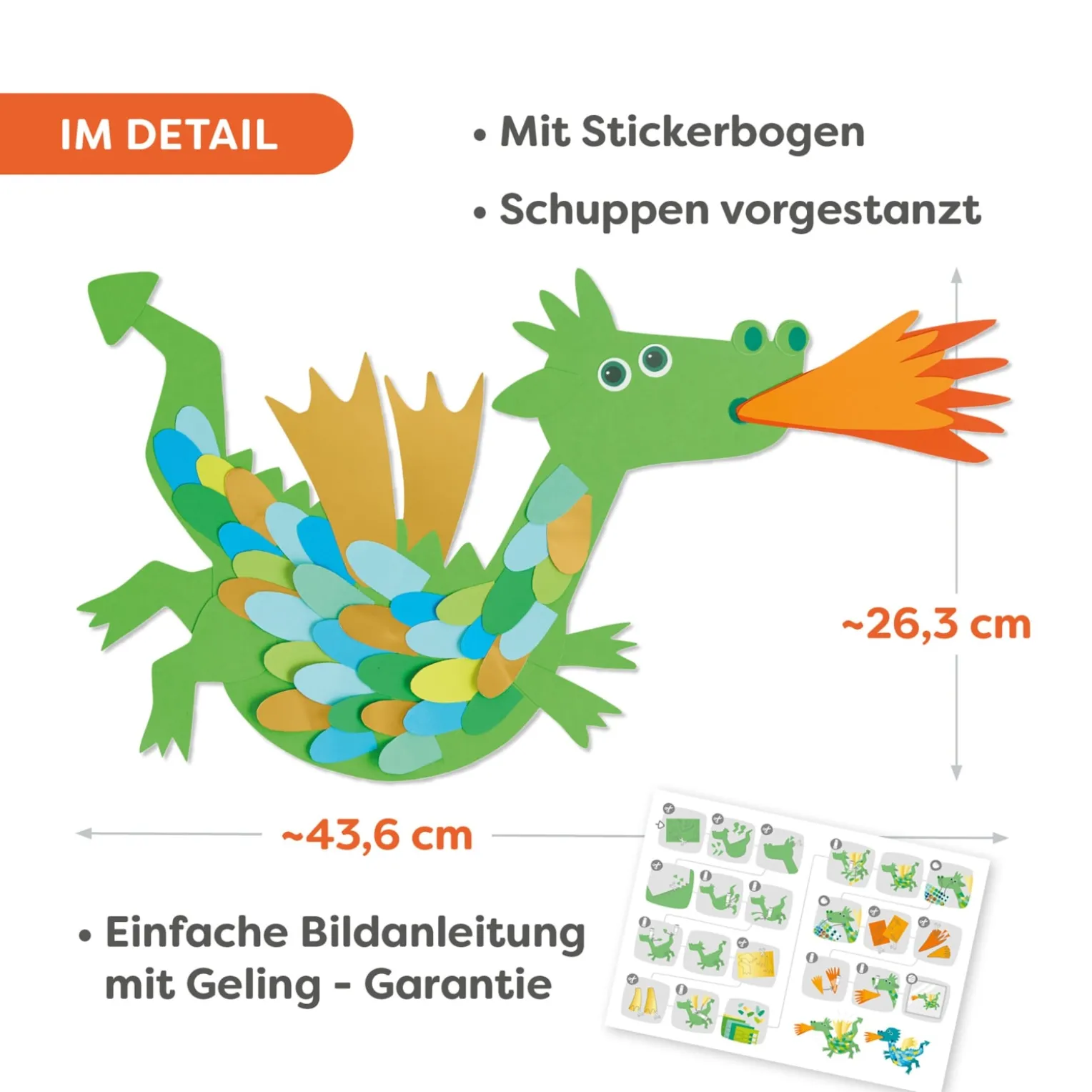 Sachenmacher Fensterbild, Bastelset Drachen, 2 Stück, ab 5 Jahren