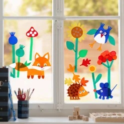 Sachenmacher Fensterbild Waldtiere, Bastelset Herbst, ab 5 Jahren