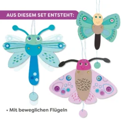 Sachenmacher Hampeltier, Bastelset Schmetterlinge, 3 Stück , ab 5 J.