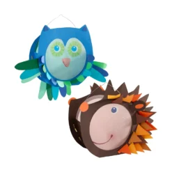 Sachenmacher Klammerlaternen Eule und Igel, Bastelset Herbst, ab 5 J.