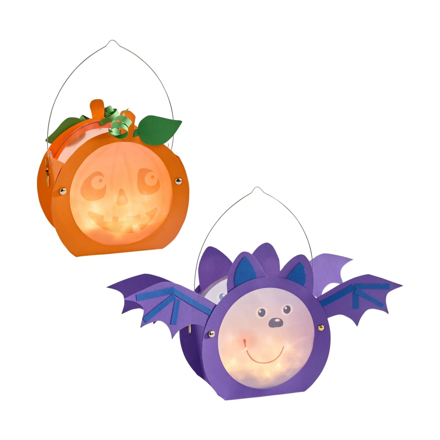 Sachenmacher Mini-Klammerlaternen Halloween, Bastelset Herbst, ab 5 J.