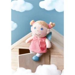 Schutzengelpuppe Lore, 15 cm, Stoffpuppe mit Flügel