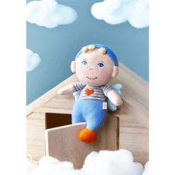 Schutzengelpuppe Mats, 15 cm, Stoffpuppe mit Flügel
