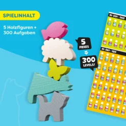 Stacking Challenge Animals, Stapelspiel Tiere, ab 6 Jahren