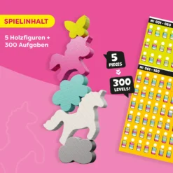 Stacking Challenge Unicorns, Stapelspiel Einhörner, ab 6 Jahren