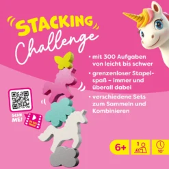 Stacking Challenge Unicorns, Stapelspiel Einhörner, ab 6 Jahren