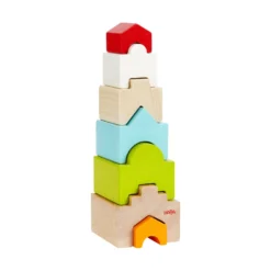 Stapelturm Haus auf Haus, aus Holz