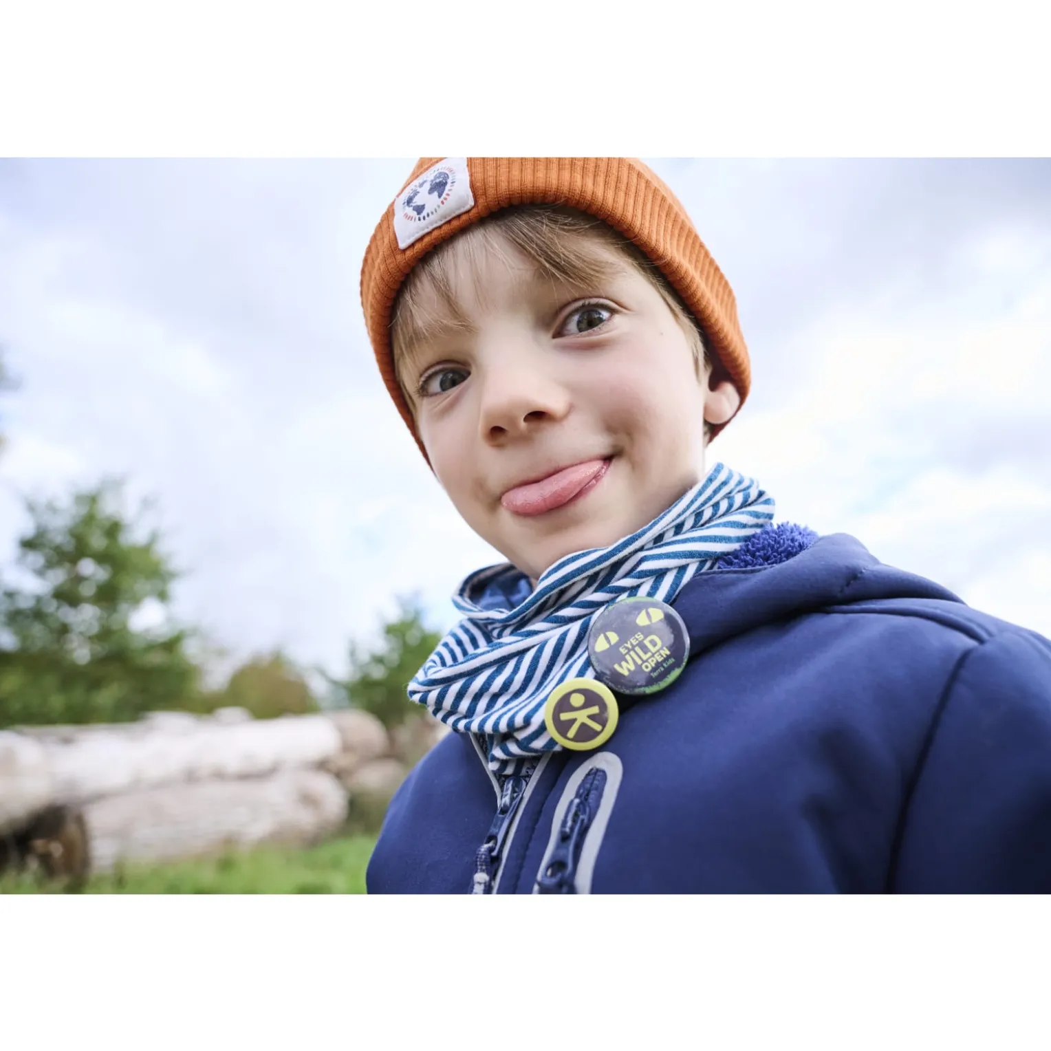 Terra Kids Ansteckbuttons für Kinder mit Abenteuermotiven, 4-er Set