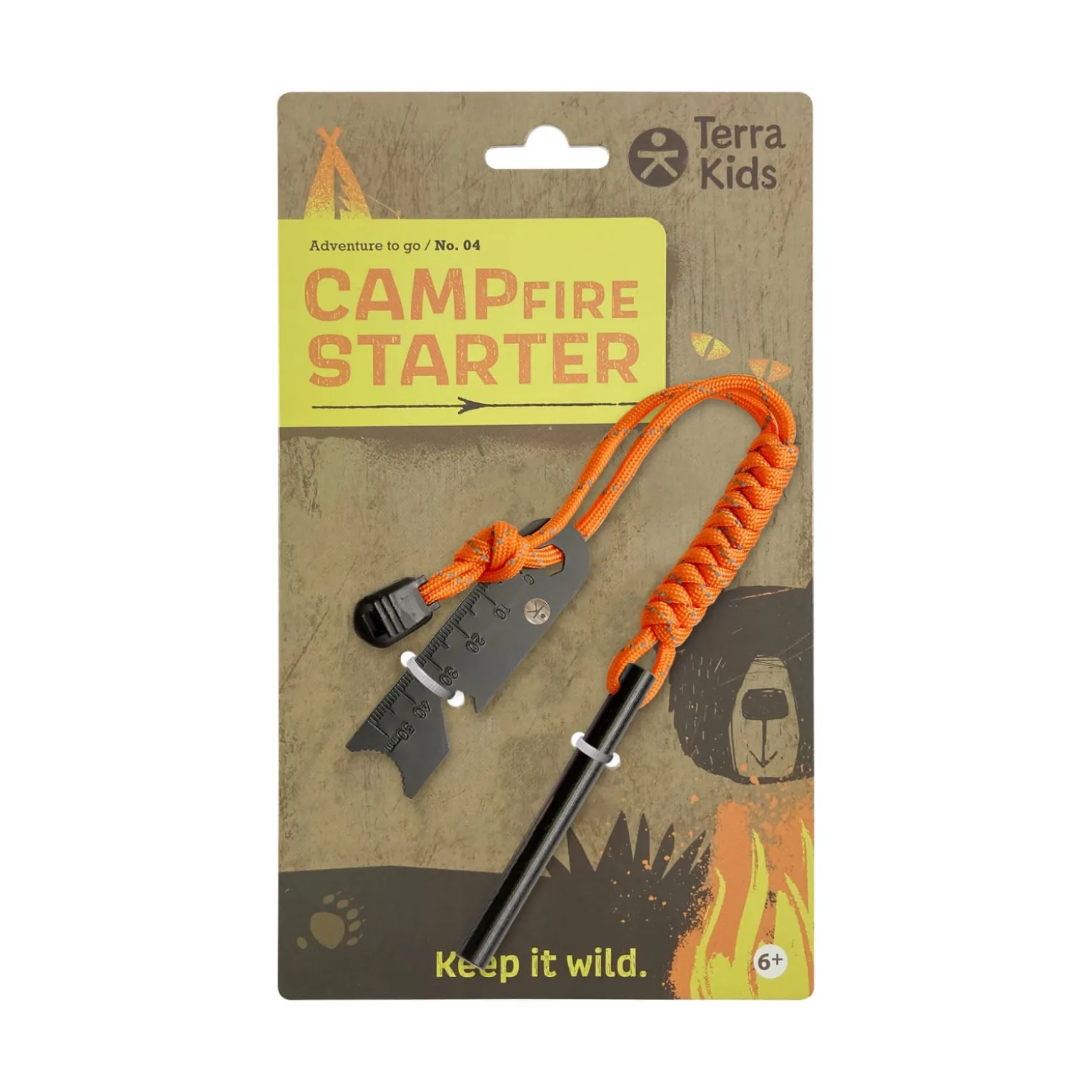 Terra Kids Feuerstahl für Kinder, Feuerstarter-Set ab 6 Jahren
