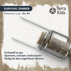 Terra Kids Grillspieß-Aufsatz für Kinder, sicheres Grillzubehör ab 4 J