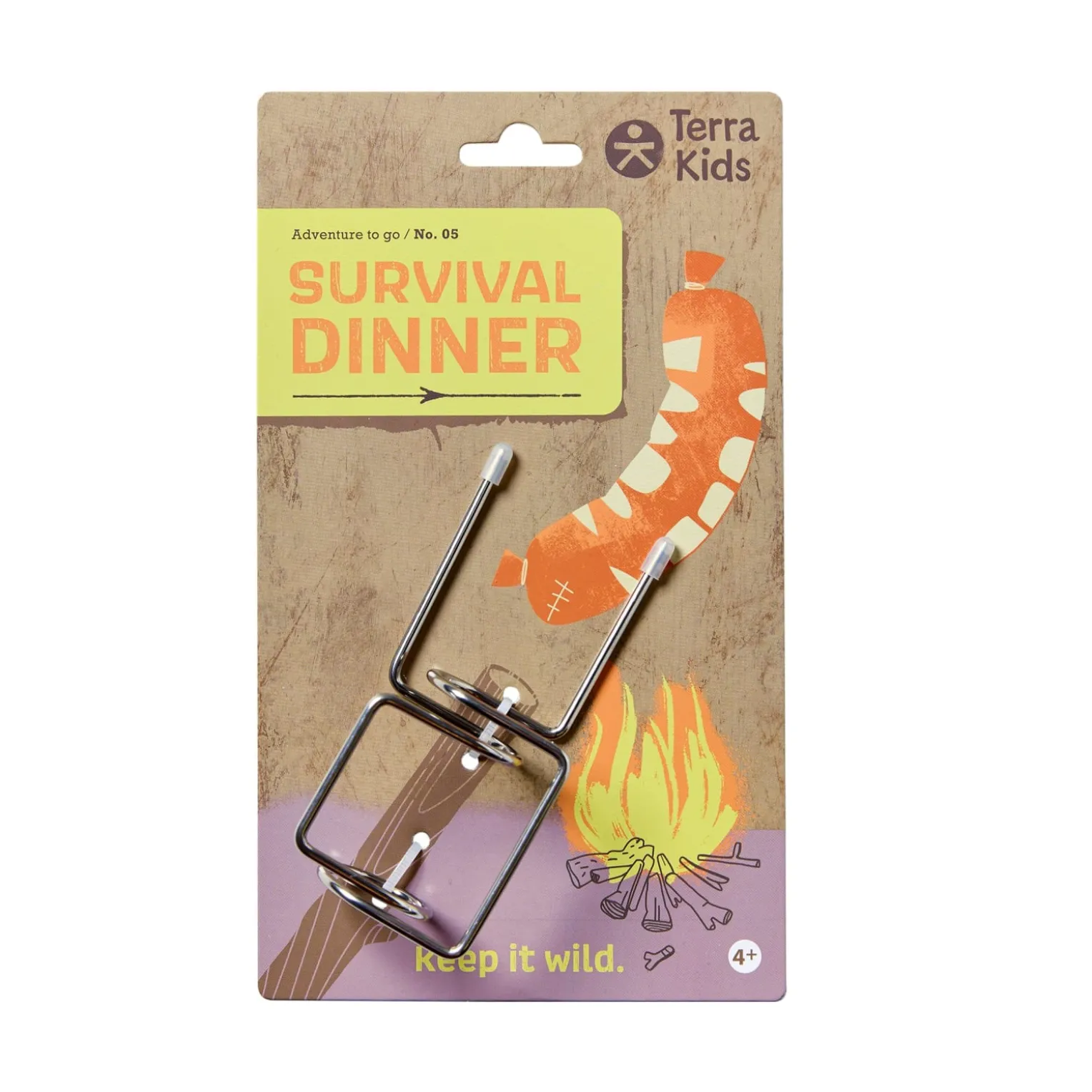 Terra Kids Grillspieß-Aufsatz für Kinder, sicheres Grillzubehör ab 4 J