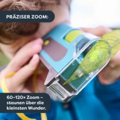 Terra Kids Pocket-Mikroskop, Mini-Mikroskop für Kinder inkl. Tasche