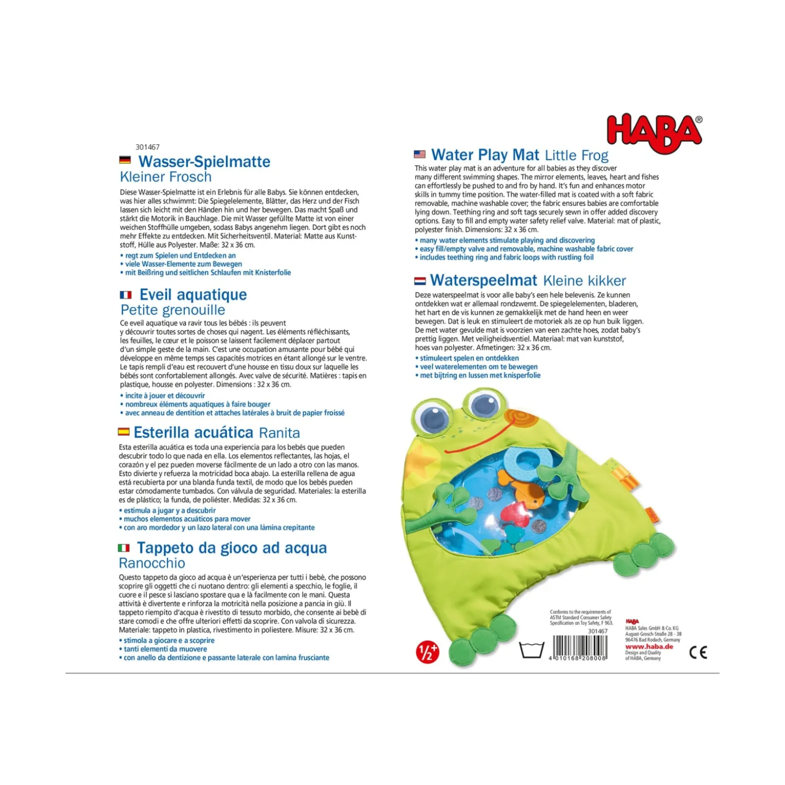 Wasser-Spielmatte Kleiner Frosch