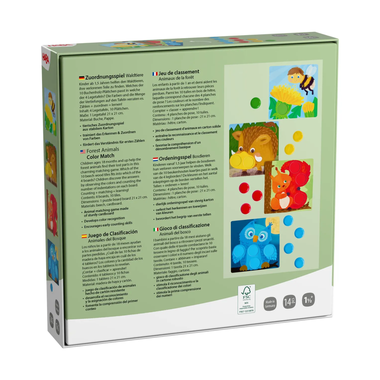 Zuordnungsspiel Waldtiere